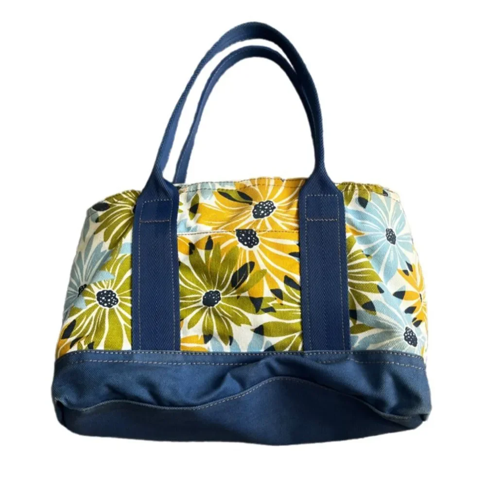 Franco Sarto bold floral cotton canvas satchel bag